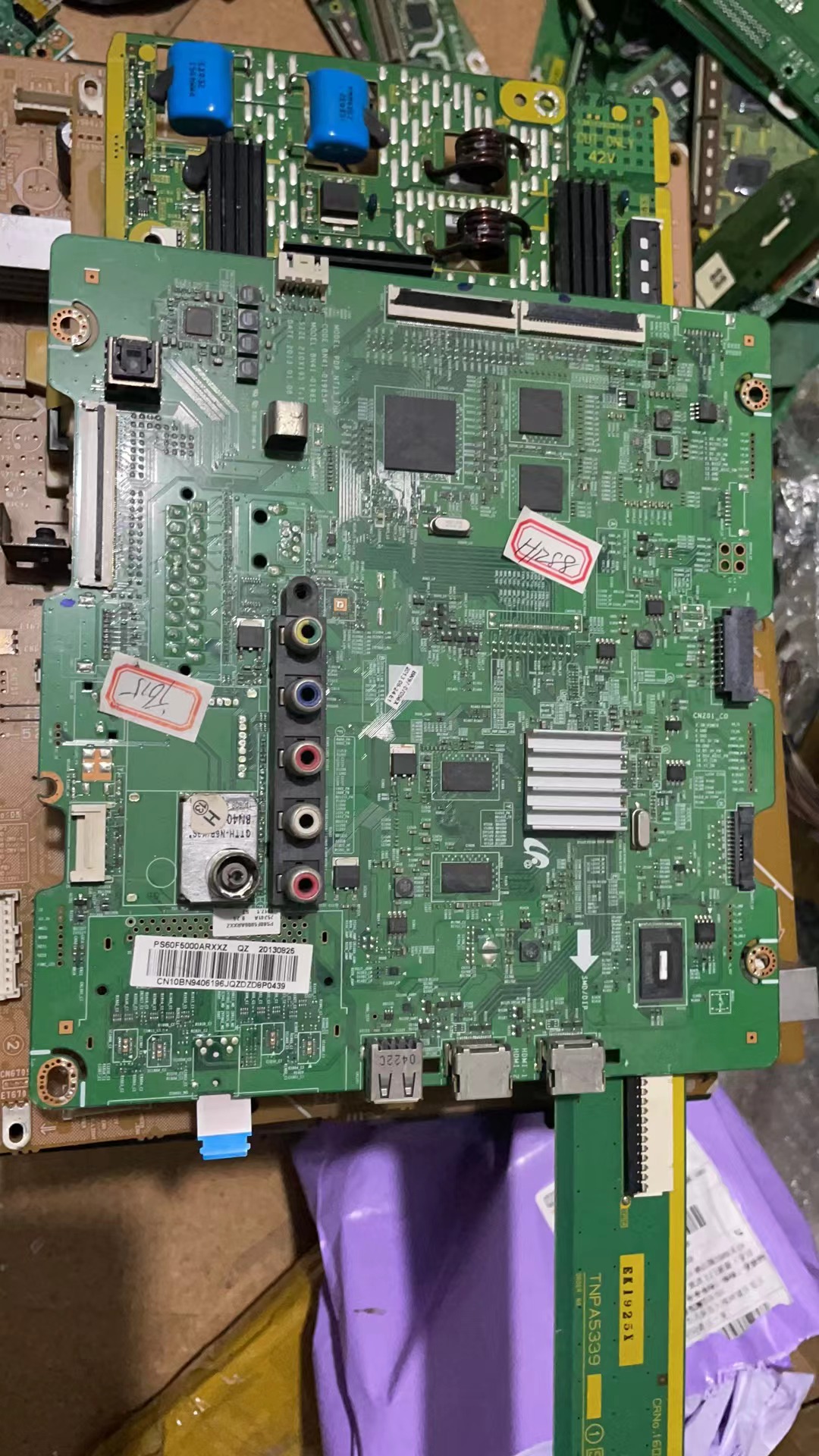 三星等离子电视机PS60F5000AR 主板BN41-01965A 配屏S60FH-YB03