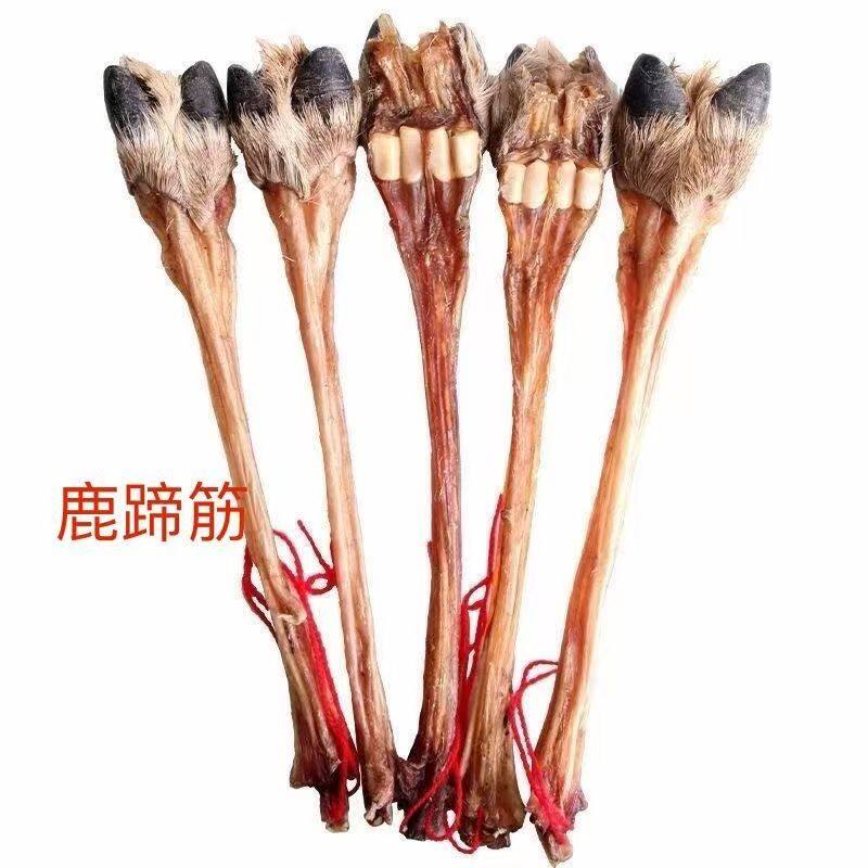 梅花鹿干鹿筋加工厂直营认准真货干货净筋鹿蹄筋壮骨泡酒炖汤正宗