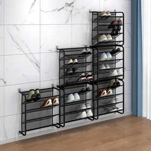 架子多层组装 家用防尘收纳鞋 柜宿舍门后简易壁挂式 省空间鞋 架 鞋