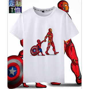 Spider-Man蜘蛛侠英雄归来钢铁侠IronMan复仇者联盟3男女上衣T恤