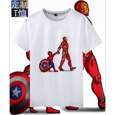 Spider-Man蜘蛛侠英雄归来钢铁侠IronMan复仇者联盟3男女上衣T恤