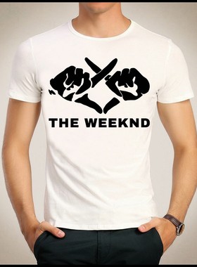 The Weeknd T-shirt 威肯 T恤 歌手 威肯 白色短袖T恤衫  新款