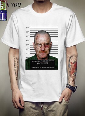 欧美潮款breakingbad绝命毒师男士T恤青少年时尚短袖男女上衣