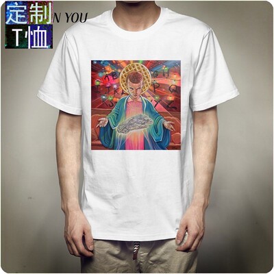 HOOKONYOU外贸怪奇物语strangerthings短袖T恤打底上衣动漫T恤男