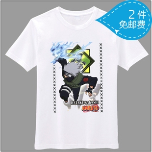 无胶感 动漫周边 牛奶丝 T恤 火影忍者naruto 旗木卡卡西9