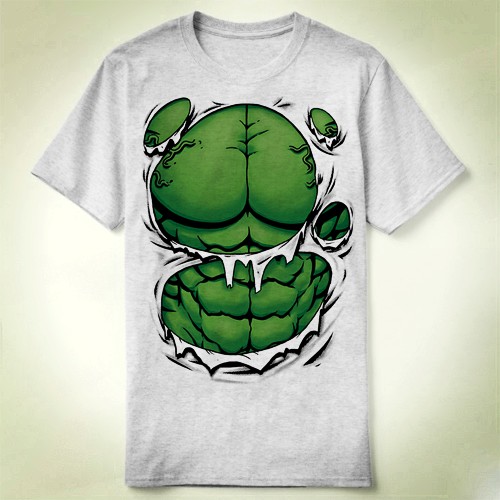 Green Giant hulk 绿巨人浩克 爆衣 衣服定制成人Tee T-Shirt T恤
