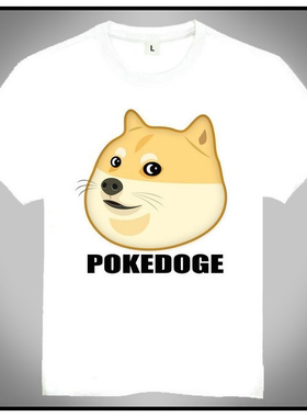 POKEDOGE Kabosu Doge T-shirt 神烦狗 T恤 白色 T恤 欧美潮流T恤