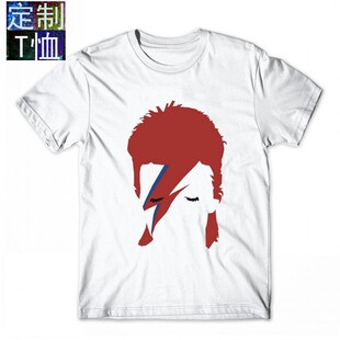 夏季新款摇滚歌手DavidBowie大卫鲍伊欧美风人头像印花短袖TEE