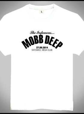 Mobb Deep T-shirt Mobb Deep乐队 T恤 欧美潮流T恤 白色短袖 T恤