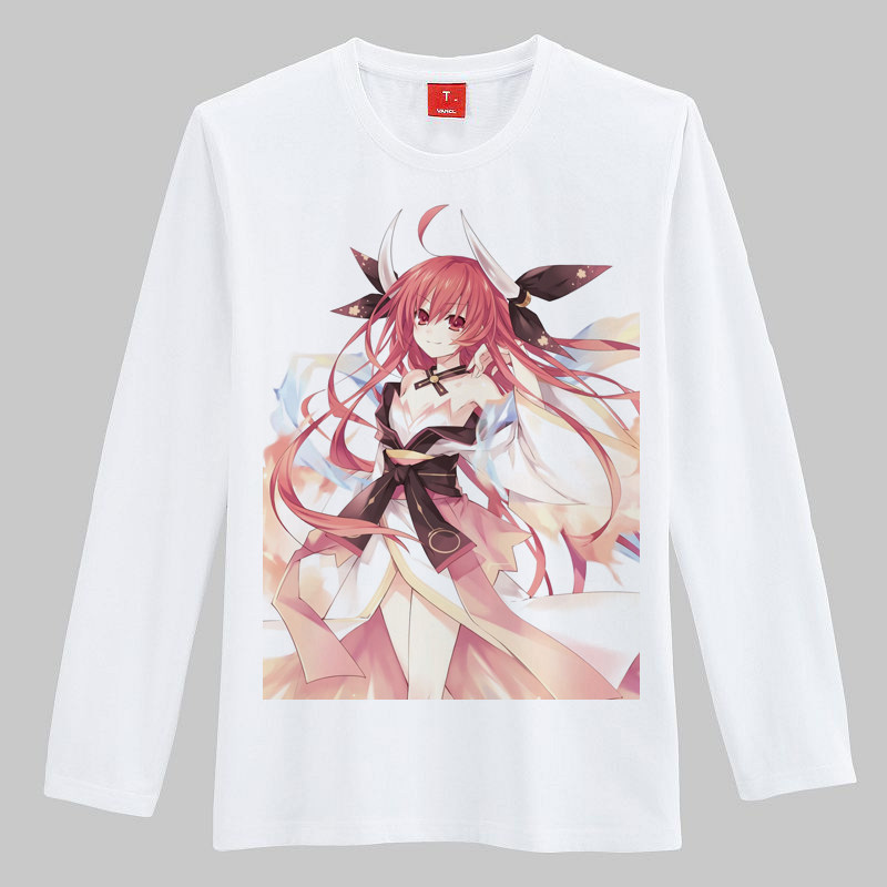 约会大作战时崎狂三夜刀神十香四糸乃长袖t恤diy上衣2