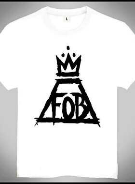 Fall Out Boy T-shirt 打倒男孩 乐队 T恤 Q版 FOB 欧美潮流T恤