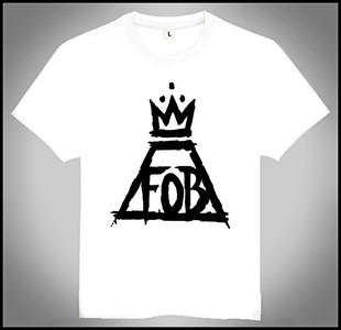 Fall Out Boy T-shirt 打倒男孩 乐队 T恤 Q版 FOB 欧美潮流T恤