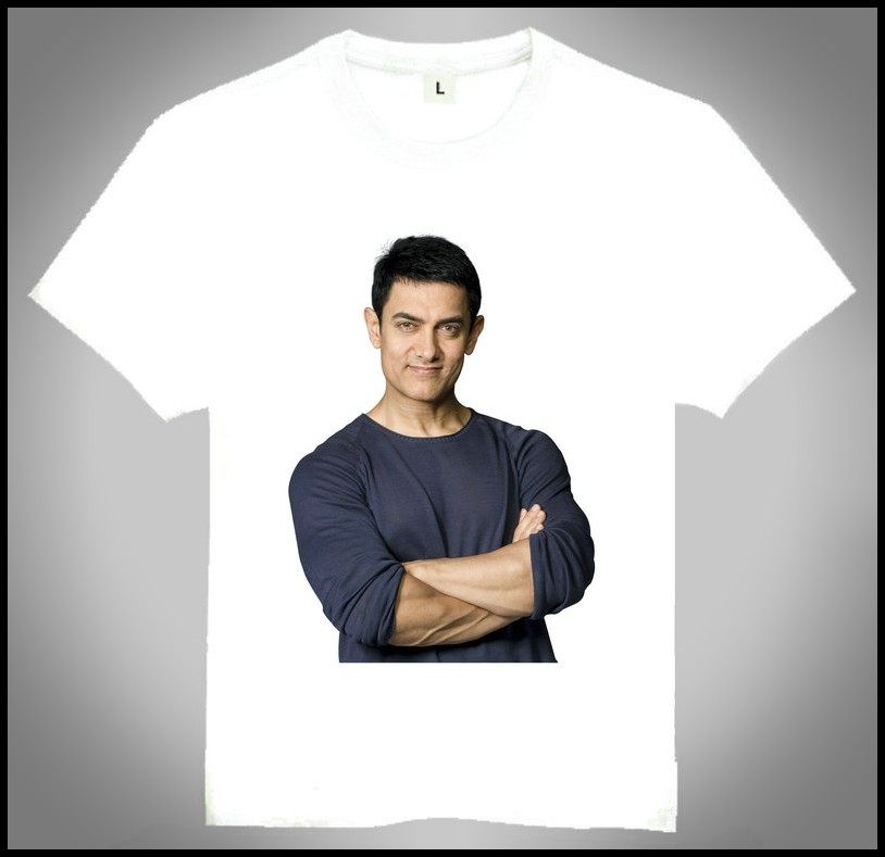 AamirHussainKhanT-shirt白色短袖阿米尔汗T恤潮流T恤8