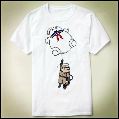 Ghostbusters捉鬼敢死队TeeShirt圆领衣服DIYT恤飞屋环游记up