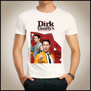Dirk Gently T恤 shirt 欧美 全能侦探社 短袖 新款 白色