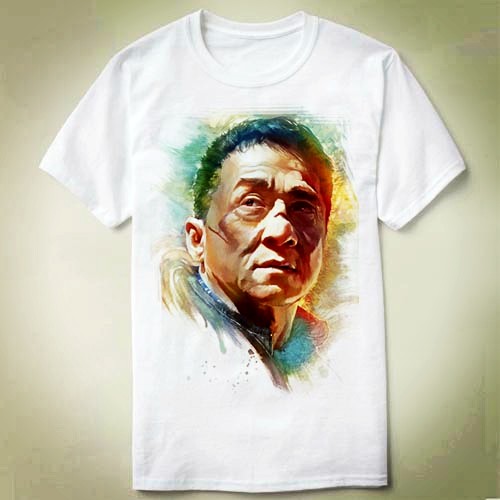 Jackiechan成龙个性上衣来图上衣DIYT-ShirtT恤衣服