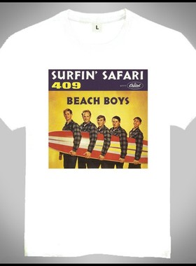 The Beach Boys T-shirt 白色短袖 海滩男孩乐队 T恤 欧美潮流T恤