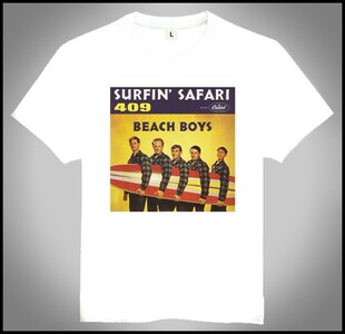 欧美潮流T恤 The Boys 海滩男孩乐队 T恤 白色短袖 Beach shirt