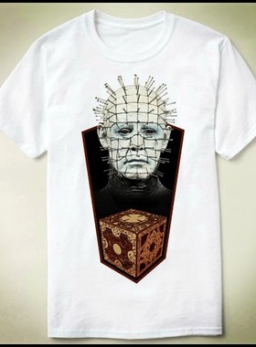 Hellraiser养鬼吃人pinhead钉头鬼圆领衣服成人TeeShirtT恤36