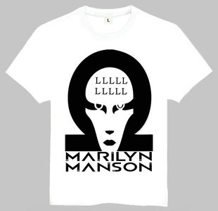 Marilyn Manson T-shirt 玛丽莲曼森 T恤 欧美潮流T恤 DIY订制T恤