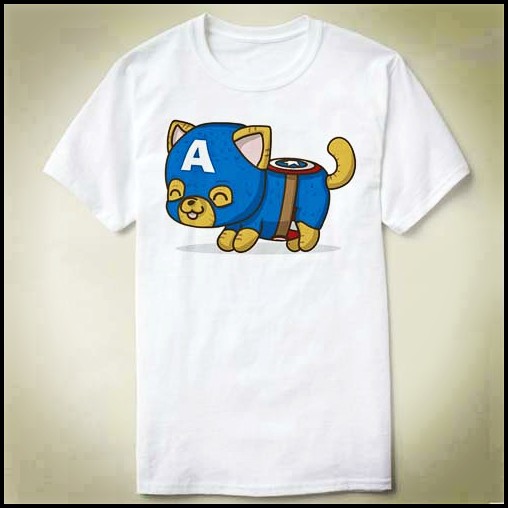 cutecatcaptainrogers上衣文化衫DIYT-ShirtT恤衣服