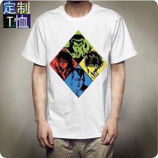 幽游白书t恤短袖男女同款动漫周边上衣服纯色半短袖夏季装体恤衫