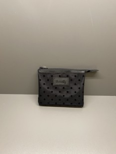 上新 25.新品日单网纱丝绒点双层小化妆包 收纳包