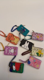 介意wu拍 部分有细微染色 日本动漫卡通pu料包挂抽拉式 零钱包卡包