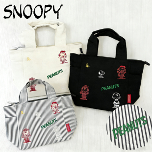 大号可做旅行包 大小号 日单可爱狗狗卡通帆布满版 刺绣手提包