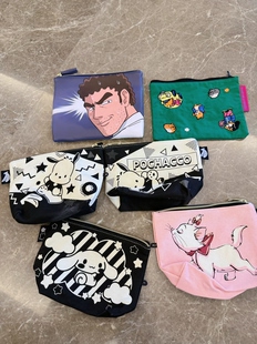 日单可爱卡通动漫印花拉链收纳包化妆包 偶有瑕疵介意wu拍