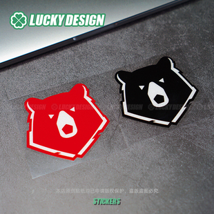 lucky良运车贴 暴力熊户外越野e族suv汽车反光摩托机车防水车窗帖