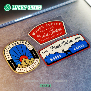 lucky良运车贴 户外探险咖啡车身车窗越野复古摩托划痕反光贴纸