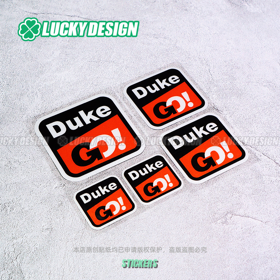 lucky良运车贴 DUKE GOKTM摩托贴纸防水装饰DUKE790890390反光贴
