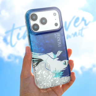 SMTM适用冬天清新苹果17promax新款 周边P3女神异闻录手机壳原创意 克莱因蓝色外壳16promax保护套15动漫二次元