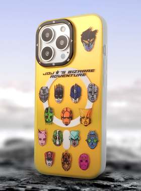 SMTM适用iphone14promax磁吸手机壳苹果13动漫二次元防摔金色JOJO