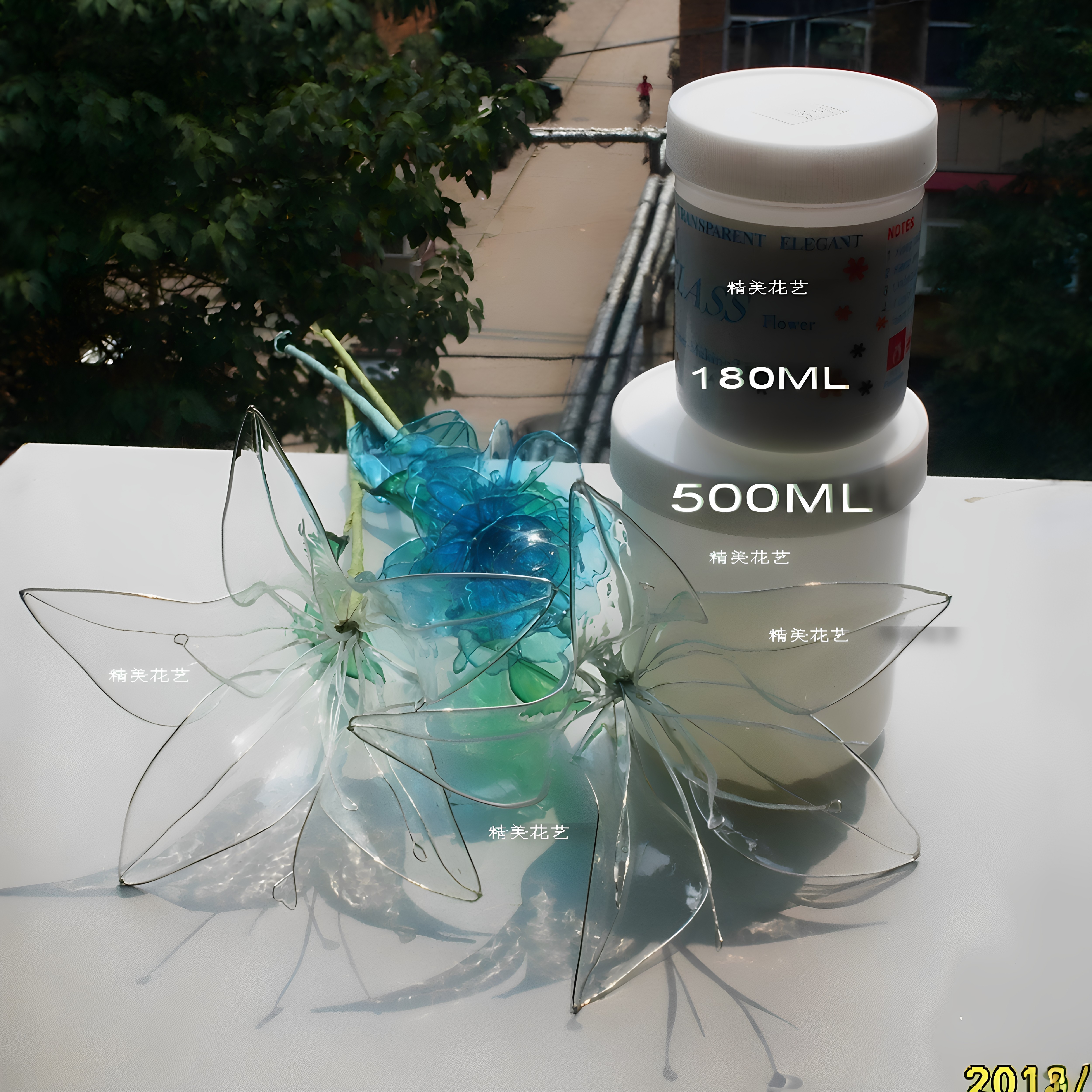 造花液进口自然干味小加亮造花液水晶花材料纯造花液200ML透明