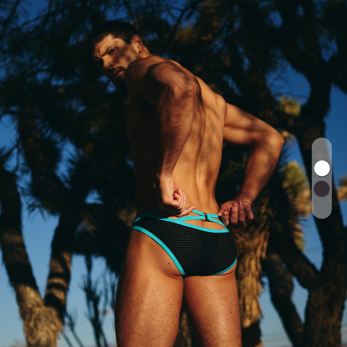 GREGG网眼透气男士三角内裤镂空