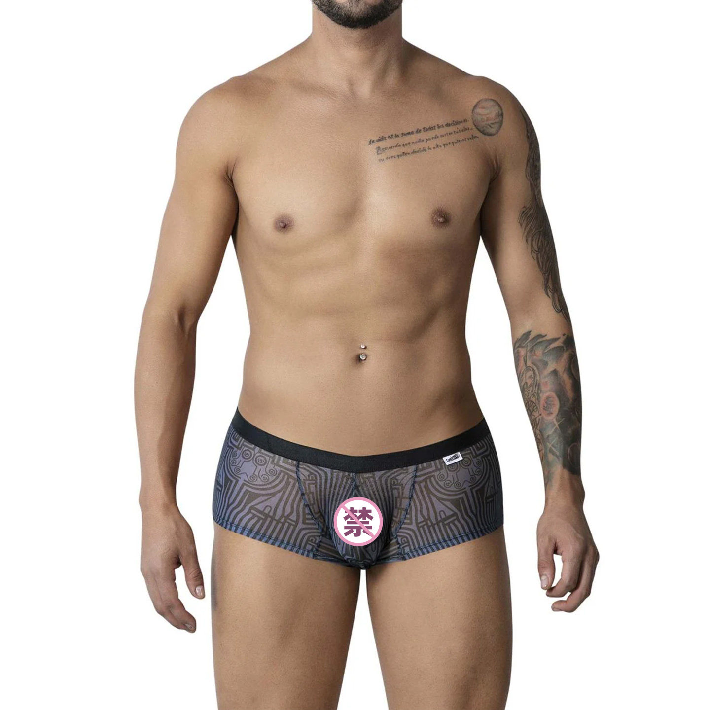 CandyMan 性感电路透视纱网男士平角内裤高弹柔软透气囊袋 99873,女士内衣/男士内衣/家居服,男平角内裤,淘宝优惠券,粉丝福利购,淘宝优惠卷