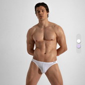 性感男士 三角内裤 CORE 莫代尔高弹透气运动U凸大囊袋白色 1303