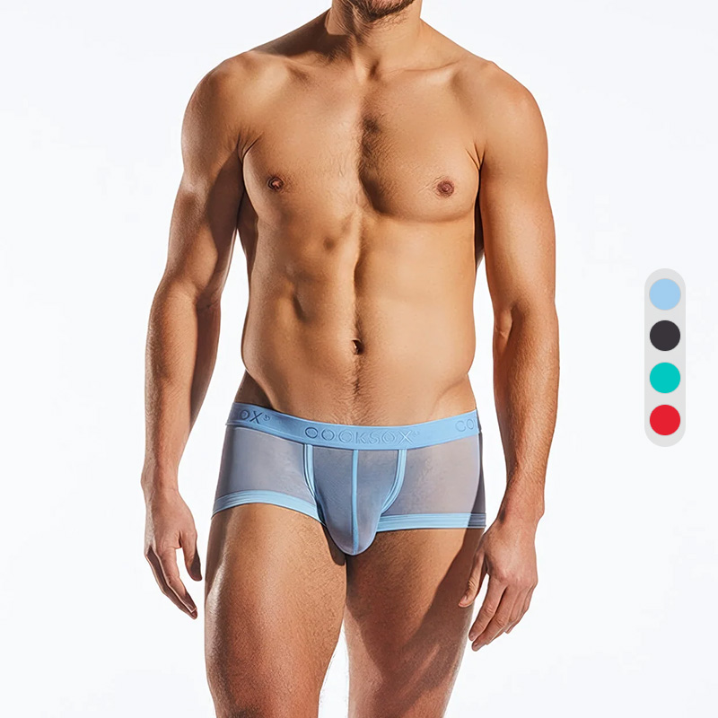 COCKSOX男士平角内裤纱网透视
