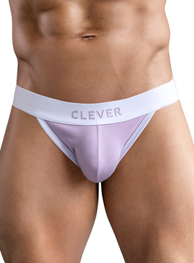 CleverModa 性感男士双丁内裤螺纹高弹透气运动健身U凸大囊袋1734