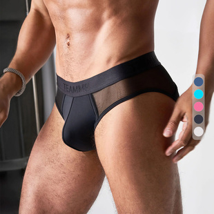 TEAMM8性感纱网拼接男士 高弹薄透气立体囊袋运动BF2SCORE 三角内裤