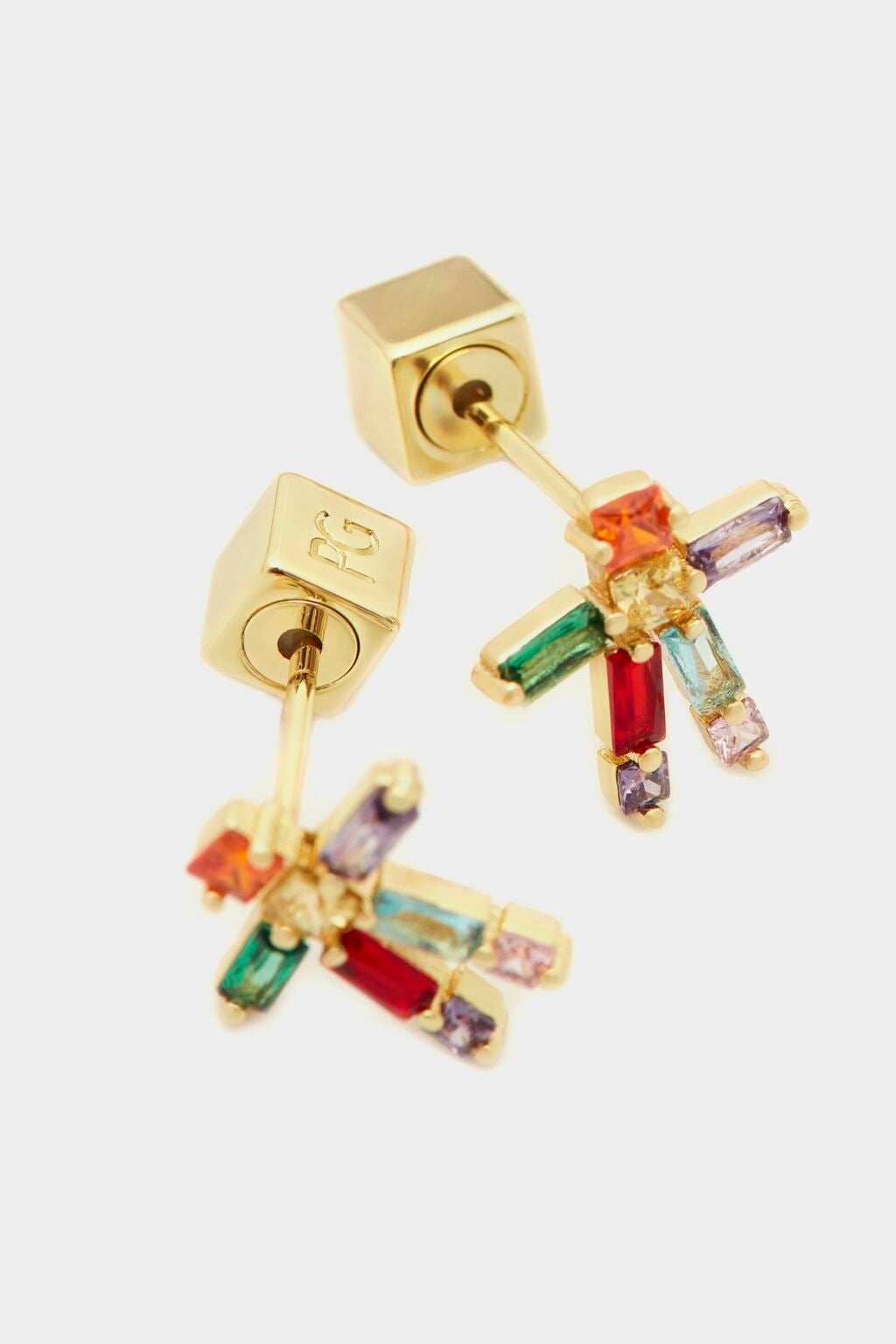 彩色水晶女小众设计感耳钉