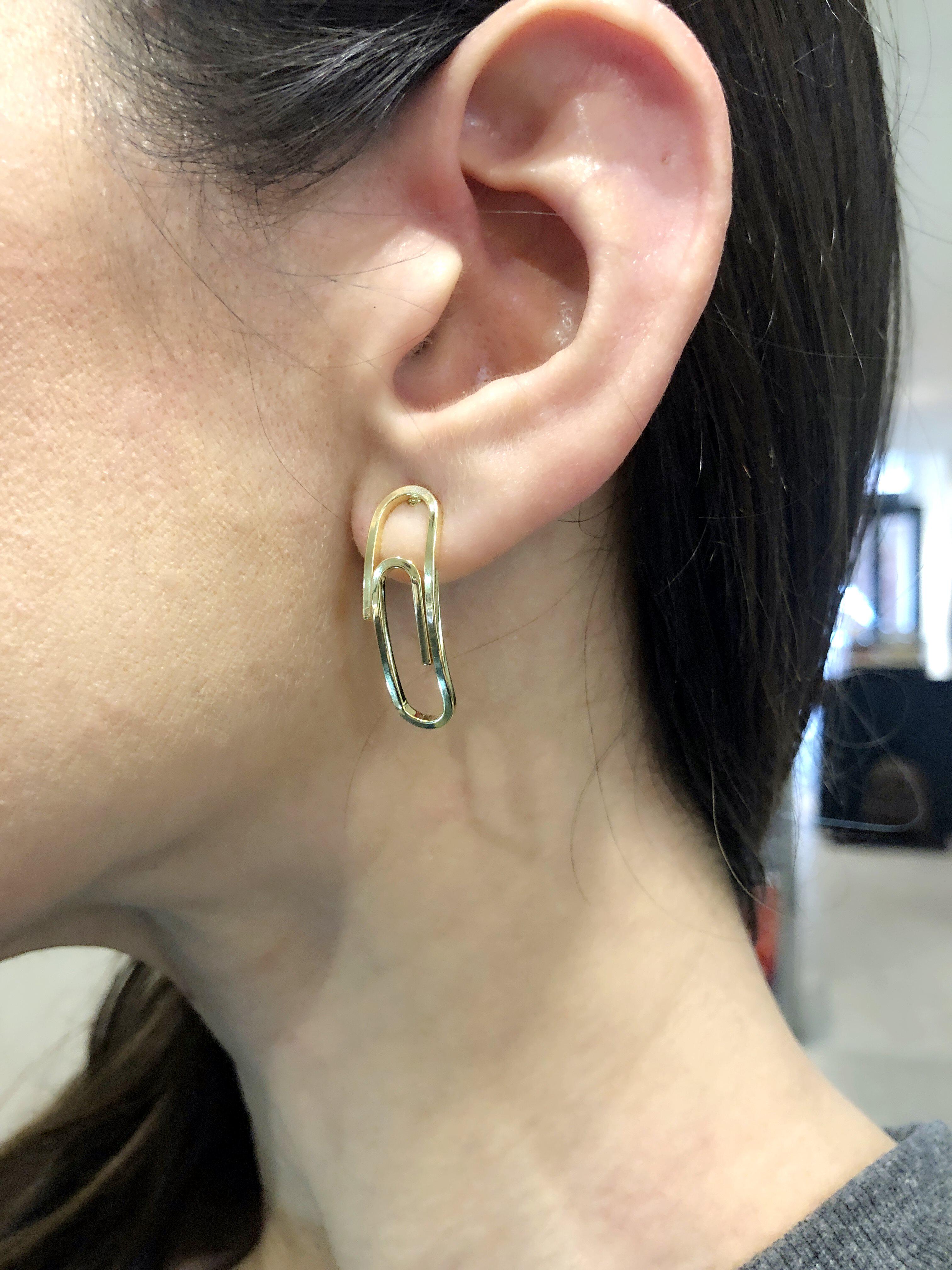 欧洲潮牌PG精致耳饰高级感小众设计感别针 回形针 耳钉简约冷淡风