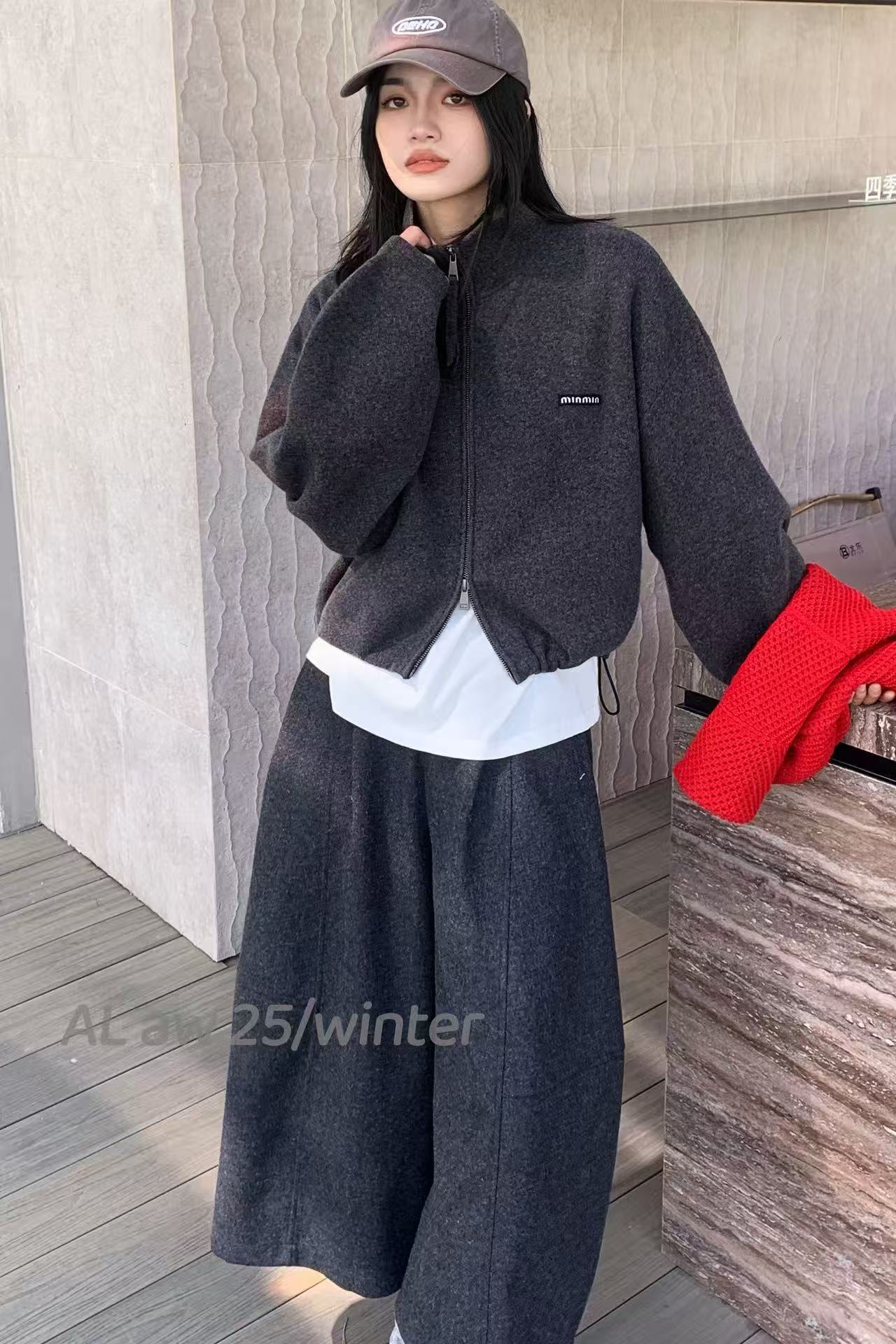 欧货简约洋气小短款双面羊绒大衣女2025秋冬新休闲显瘦羊毛呢外套