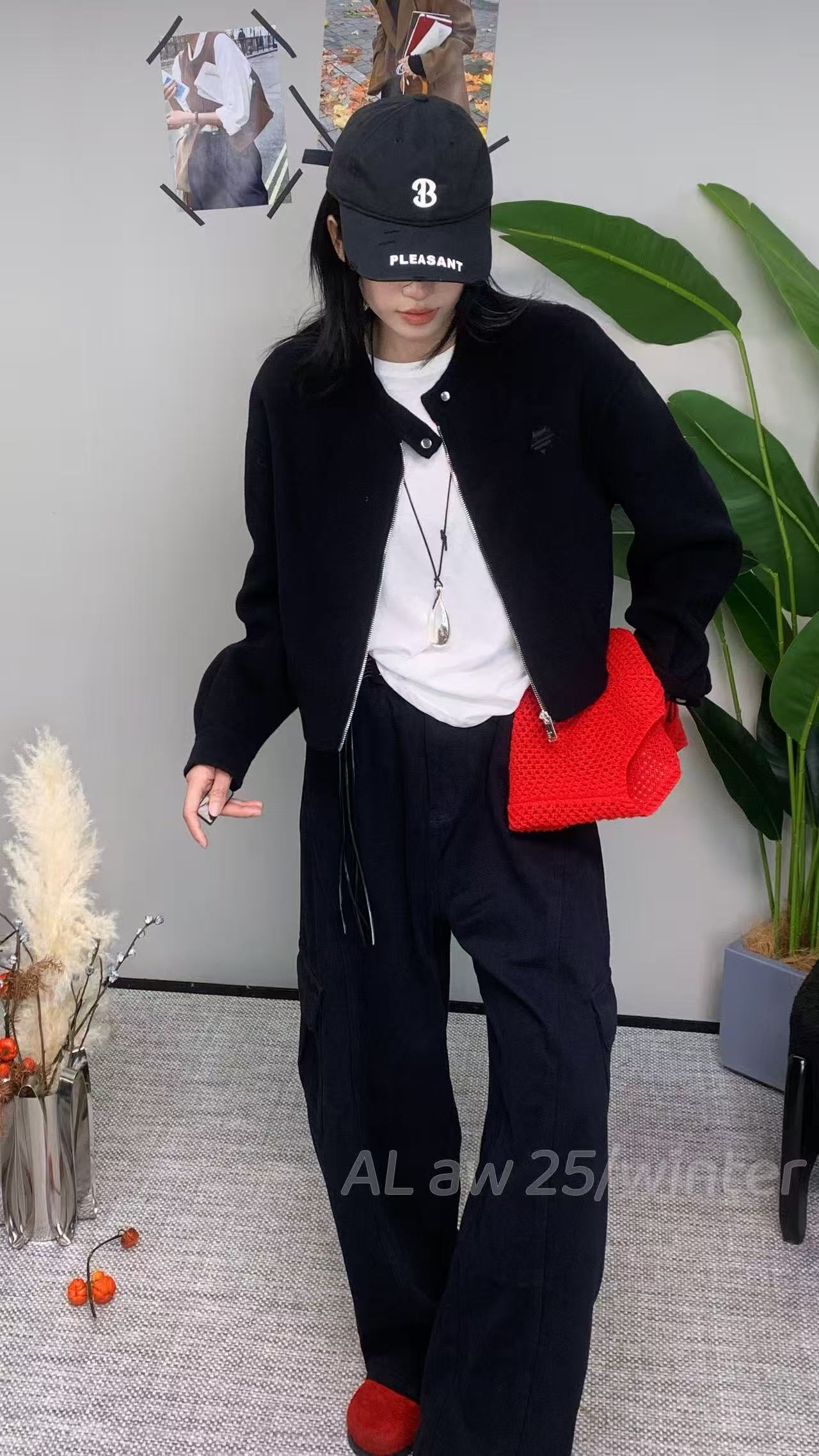 欧货简约洋气小短款双面羊绒大衣女2025秋冬新休闲显瘦羊毛呢外套