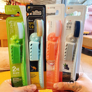 4支韩国白博士加长大头牙刷长头王打688大刷头中软毛纳米成人男士