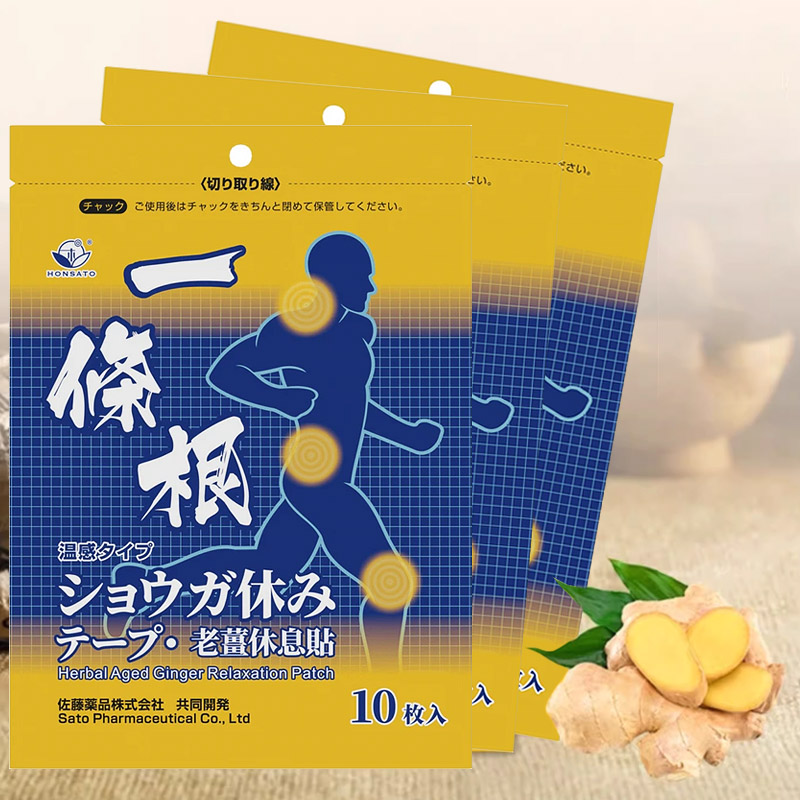 3包 日本HONSATO一条根贴肌肉久光休息肩颈腰椎温冷感贴金关节门
