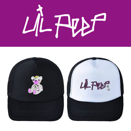 Lil Peep鸭舌帽欧美帽子印花日系圆顶遮阳网帽春夏户外棒球帽