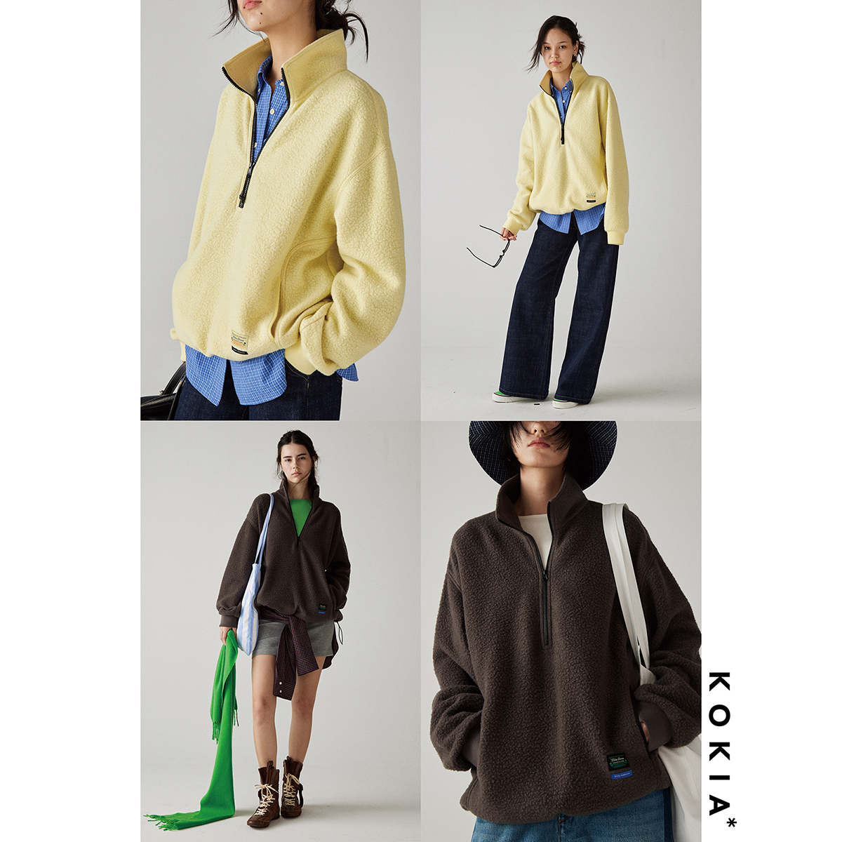 KOKIA卷卷羊羔毛泡芙卫衣